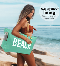 Load image into Gallery viewer, SALE: Set of 2 Beach Bags - (White and Green)