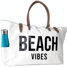 Load image into Gallery viewer, SALE: Set of 2 Beach Bags - (White and Green)