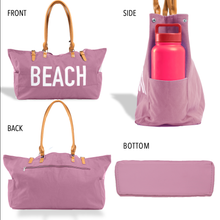 Load image into Gallery viewer, SALE: Set of 2 Beach Bags - (White and Pink)