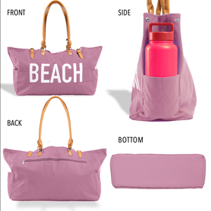 SALE: Set of 2 Beach Bags - (White and Pink)