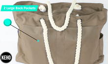 Load image into Gallery viewer, &quot;Beach Vibes&quot; - 100% Waterproof XXL Beach Bag with Rope Handles (Tan)