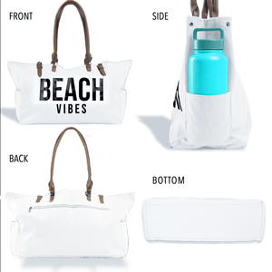 Keho "Beach Vibes" Bag (Shoulder Length) - Off White