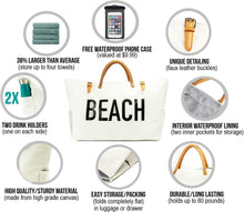 Load image into Gallery viewer, Keho Beach Bag (Shoulder Length) - Off White