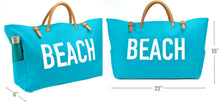 Load image into Gallery viewer, Keho Large Beach Bag &quot;Short Handle Tote&quot; - (Ocean Blue)