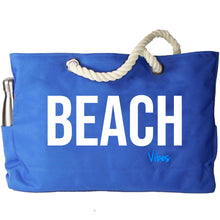 Load image into Gallery viewer, &quot;Beach Vibes&quot; - 100% Waterproof XXL Beach Bag with Rope Handles