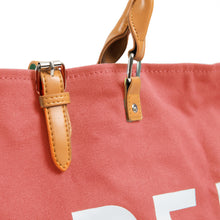 Load image into Gallery viewer, KEHO Large Canvas Shoulder Beach Bag - (Tangerine Orange)