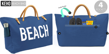 Load image into Gallery viewer, Keho Large Beach Bag &quot;Short Handle Tote&quot; - (Navy)