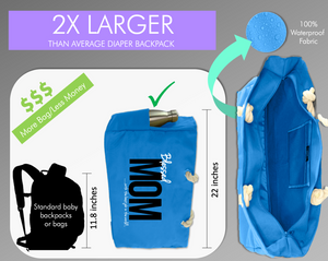 KEHO XXL Ultimate"Mom" Hospital Bag/Overnight Pregnancy Bag - (Blue)