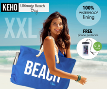 Load image into Gallery viewer, &quot;Beach Vibes&quot; - 100% Waterproof XXL Beach Bag with Rope Handles